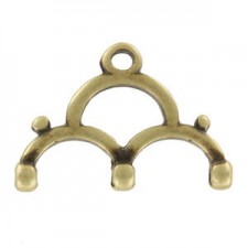 Cymbal ™ DQ metal ending Lakos III for 8/0 beads - Antique bronze